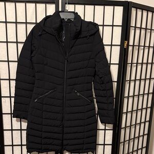 Moose Knuckles Long Black Puffer Coat